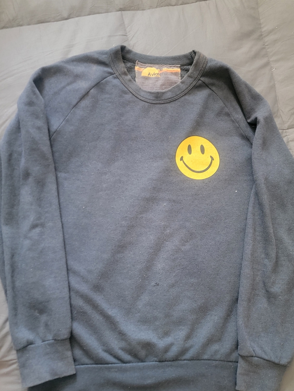 Aviator Nation Smily Face Crew Neck Medium